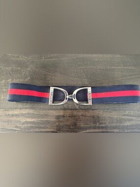 Ellany Navy and Red Striped Belt